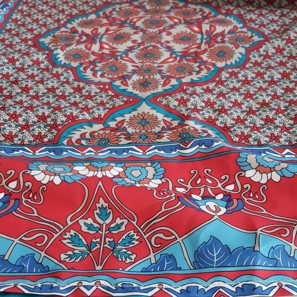 Urban Coco Bohemian Split V- Neck Tassle Tie Side Slit Swimsuit Cover-up Size XL - Picture 11 of 13